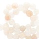 Natural stone beads round 6mm Vanilla cream white